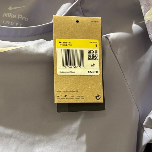 Nike Pro Women's Light Purple Sports Bra and Top Set - Picture 2 of 6